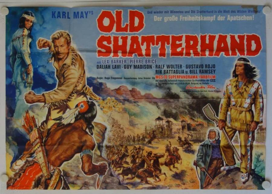 Karl May Old Shatterhand originales deutsches A0-Filmplakat